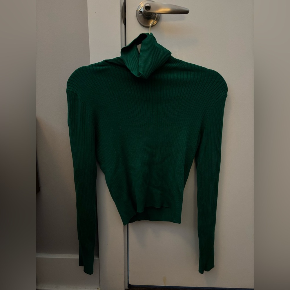 J Crew- Cropped Turtleneck Sweater